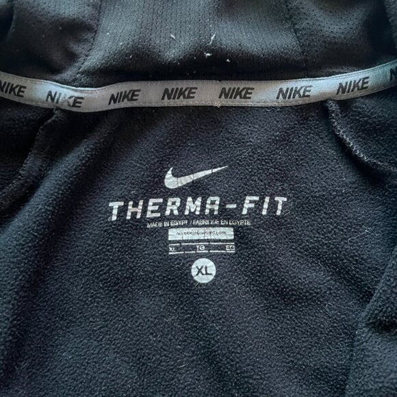 Nike Therma Fit Fullzip Hoodie Men’s XL Black Embroidered Logo Workout Training - Picture 3 of 6